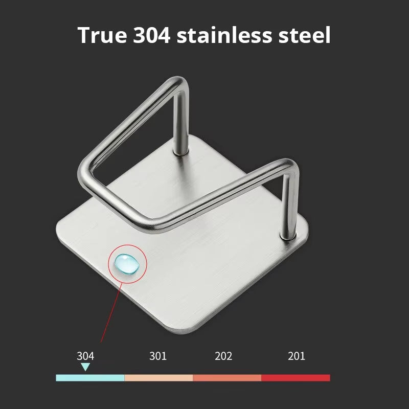 Stainless Steel Sink Sponge Holder – Space-Saving Rack with Drainage