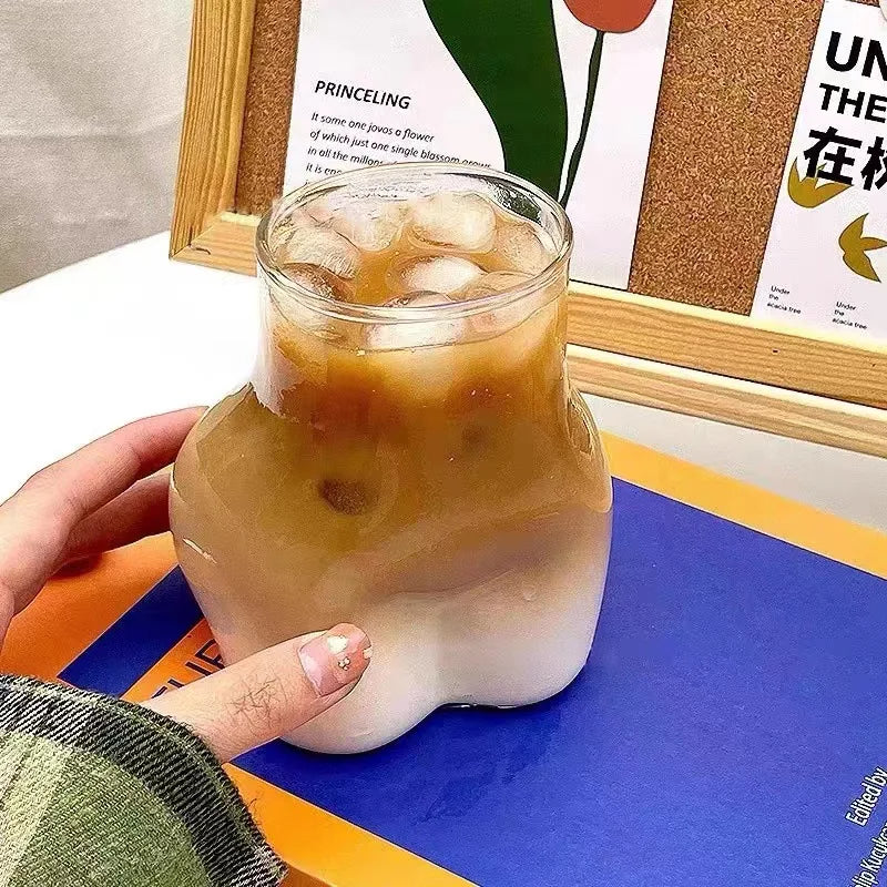 Butt Shaped Coffee Mug – 450ml Transparent Borosilicate Glass