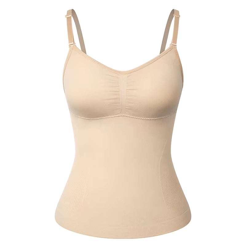 Padded Shapewear Camisole – Tummy Control, Slimming Waist Trainer, Comfortable Seamless Tank Top for Women