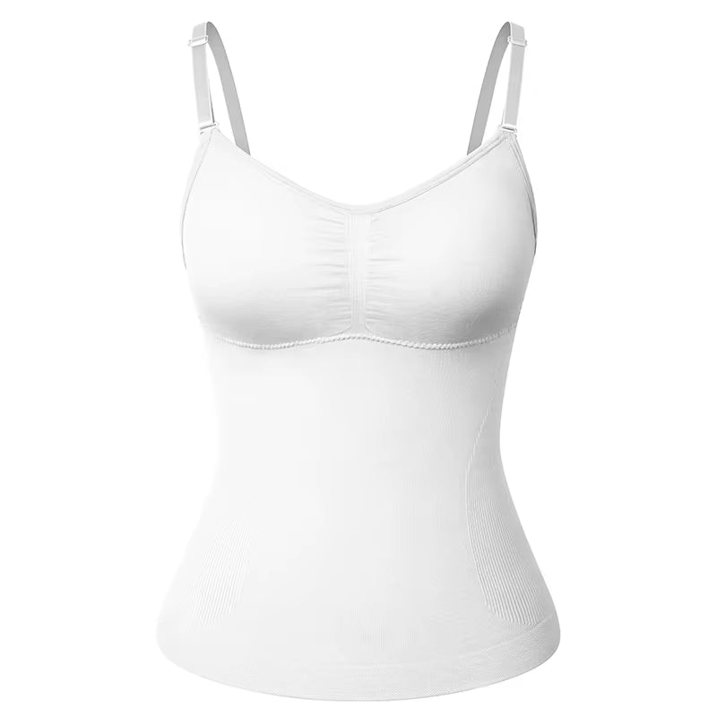 Padded Shapewear Camisole – Tummy Control, Slimming Waist Trainer, Comfortable Seamless Tank Top for Women