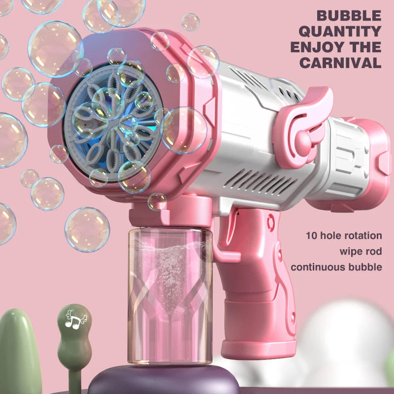 Bubble Gun Automatic Water Electric Bubble Machine Children'S Day Gift Toys for Boys Kid Girls Outdoor Wedding Party Toy