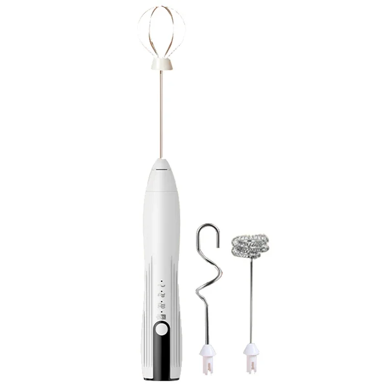 Electric Milk Frother – USB Rechargeable Handheld Foam Maker (3 Speeds)