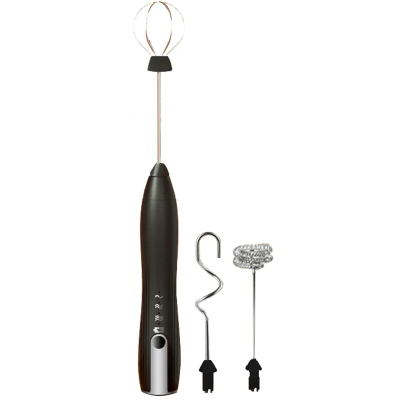 Electric Milk Frother – USB Rechargeable Handheld Foam Maker (3 Speeds)