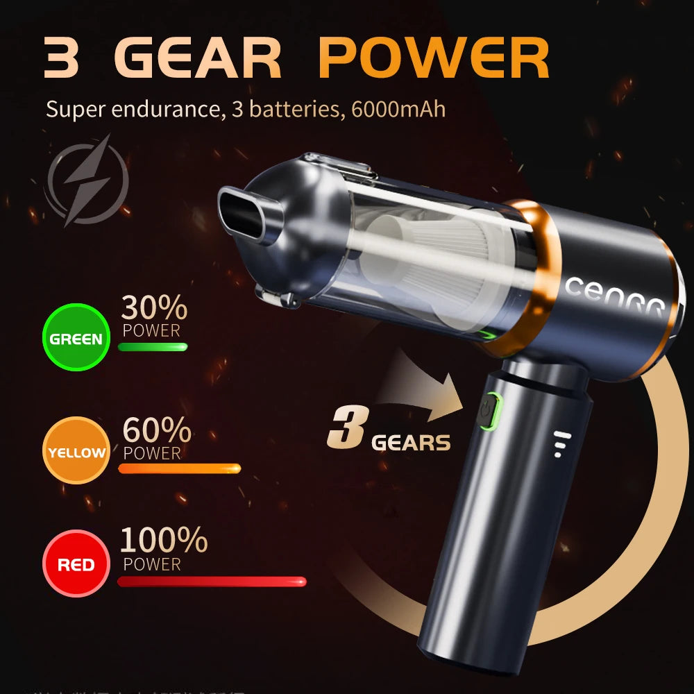 Mini Car Vacuum Cleaner Cordless Powerful Wireless Car Cleaner Handheld Portable Vacuum Cleaner Cleaning Machine