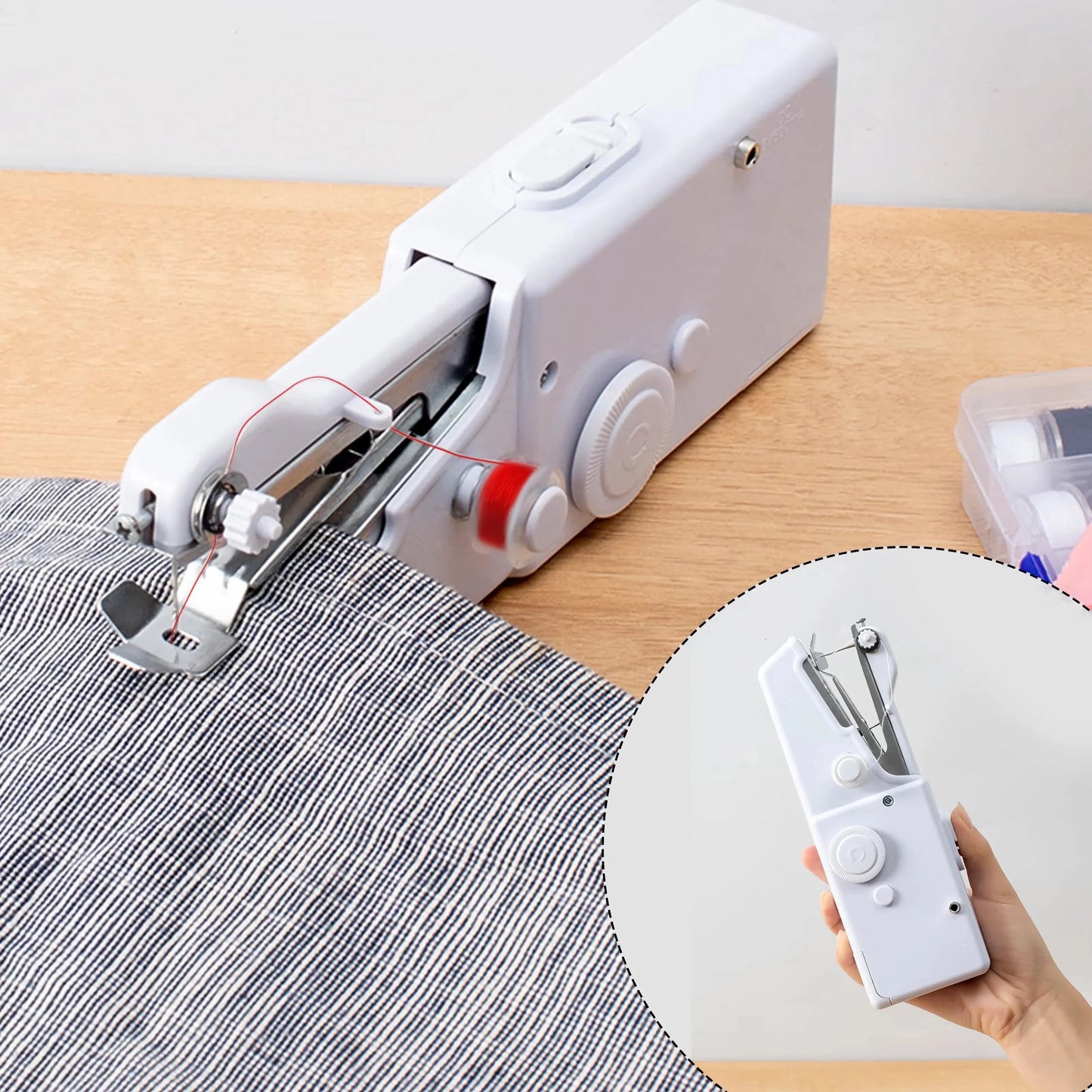 Mini Handheld Sewing Machine – Quick Stitch Portable Tool for Home & Travel