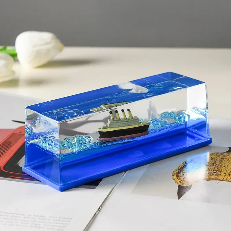 Titanic Floating Ship Liquid Drift Bottle – Unique Home & Desk Decor