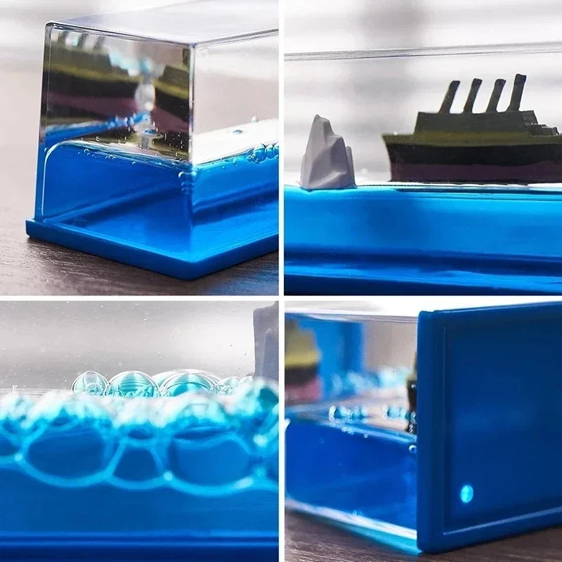 Titanic Floating Ship Liquid Drift Bottle – Unique Home & Desk Decor