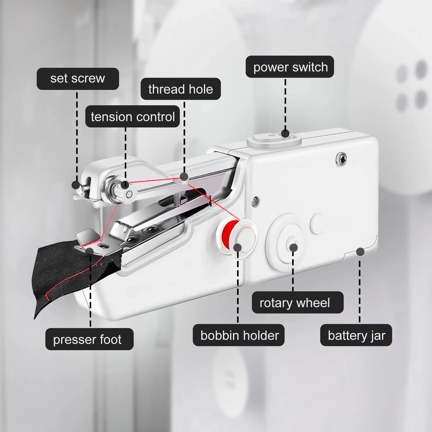 Mini Handheld Sewing Machine – Quick Stitch Portable Tool for Home & Travel