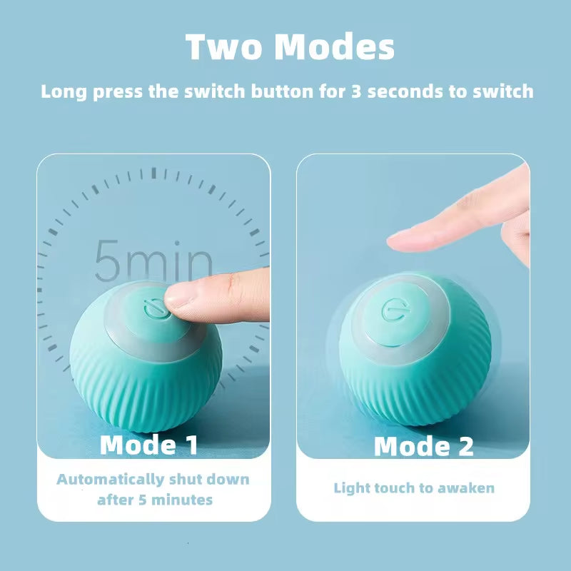Automatic Rolling Electric Cat Ball Toy – Interactive Self-Moving Trainer for Indoor Cats & Kittens