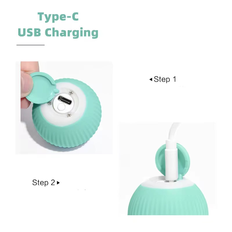 Automatic Rolling Electric Cat Ball Toy – Interactive Self-Moving Trainer for Indoor Cats & Kittens