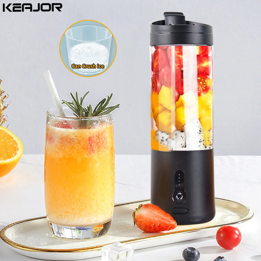 Portable USB Rechargeable Blender – Mini Electric Juicer for Smoothies, Shakes & Fresh Juice (530ml)