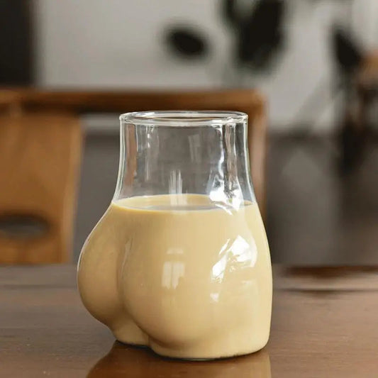 Butt Shaped Coffee Mug – 450ml Transparent Borosilicate Glass