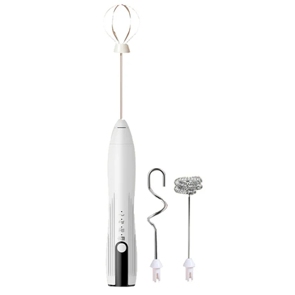 Electric Milk Frother – USB Rechargeable Handheld Foam Maker (3 Speeds)