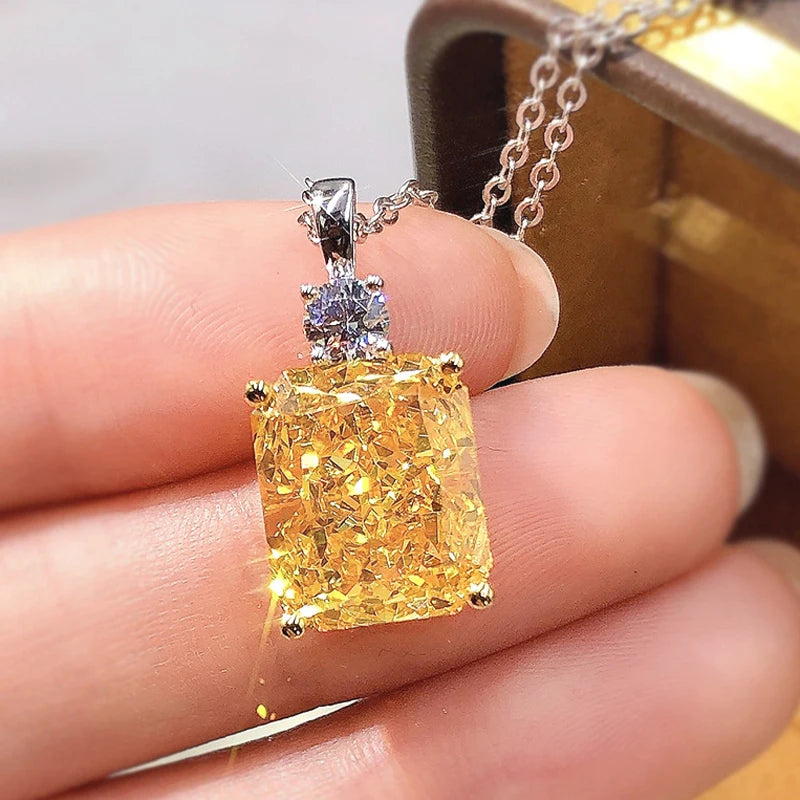 Radiant Yellow Pendant Necklace