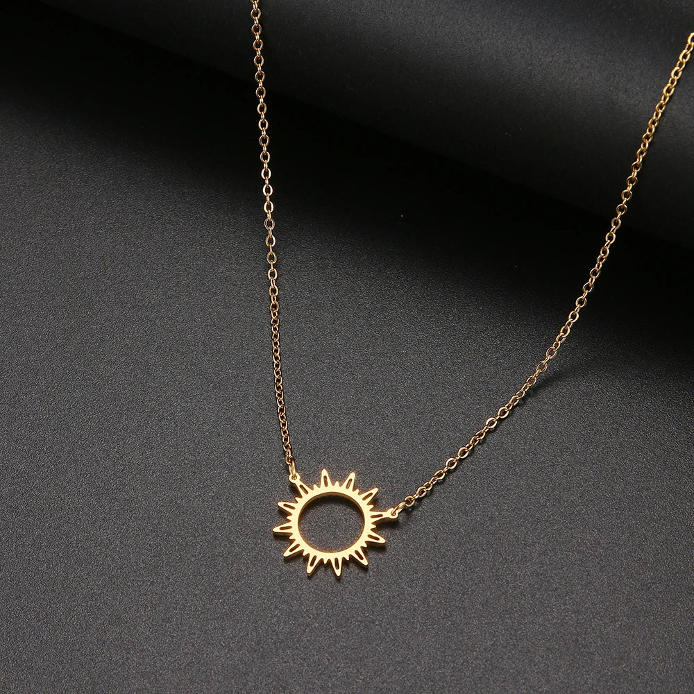 Celestial Sun Pendant Necklace