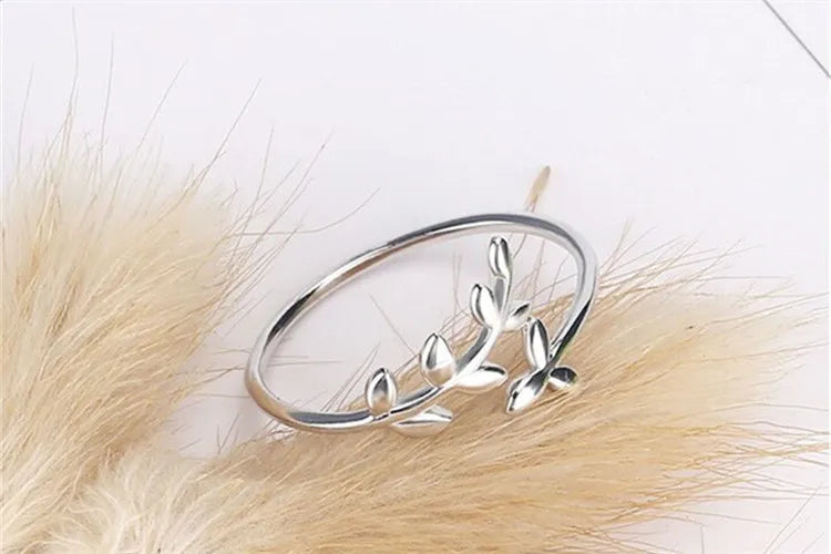 Olive Grace Silver Ring