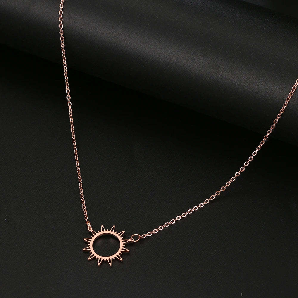 Celestial Sun Pendant Necklace
