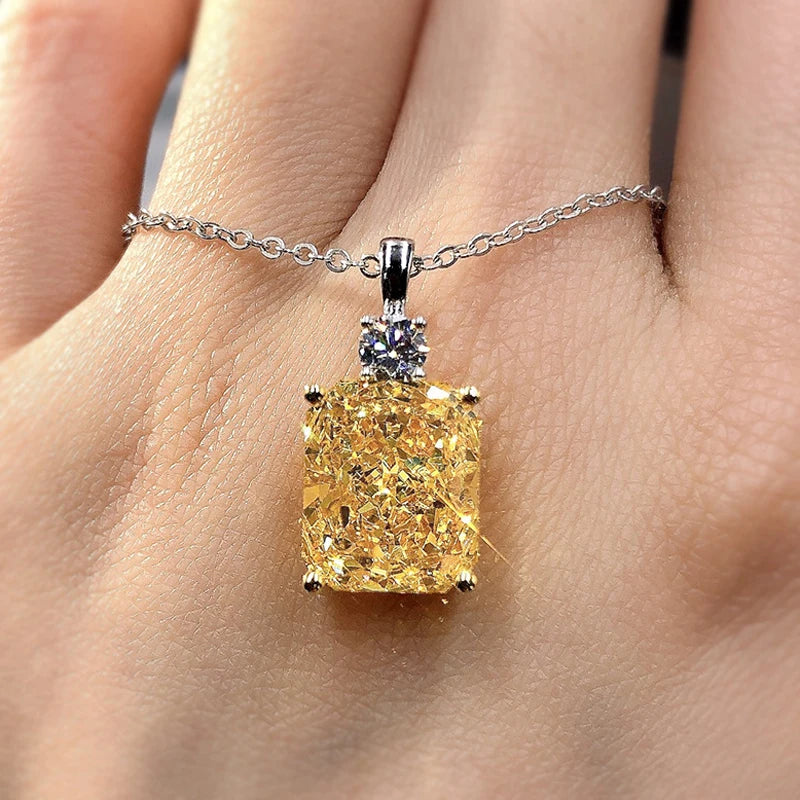 Radiant Yellow Pendant Necklace