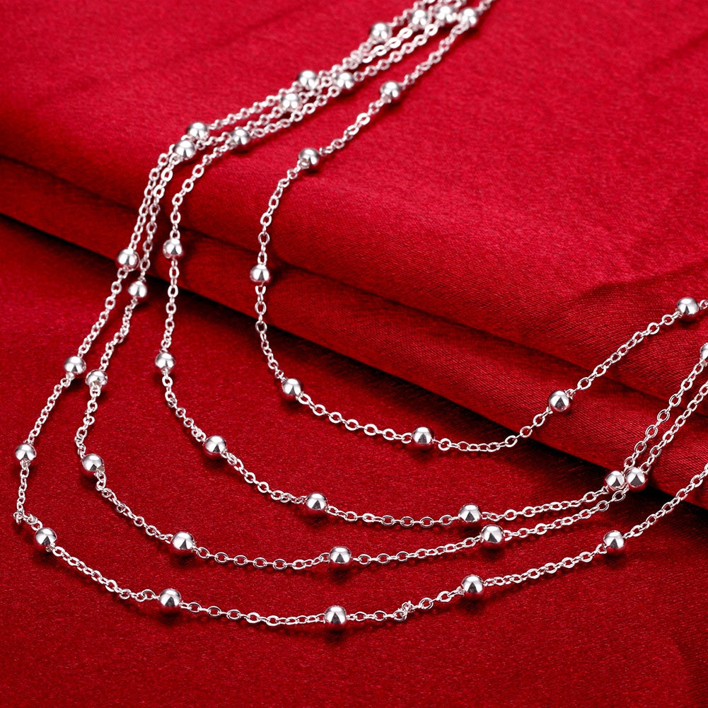 Sterling Silver Smooth Bead Chain Necklace