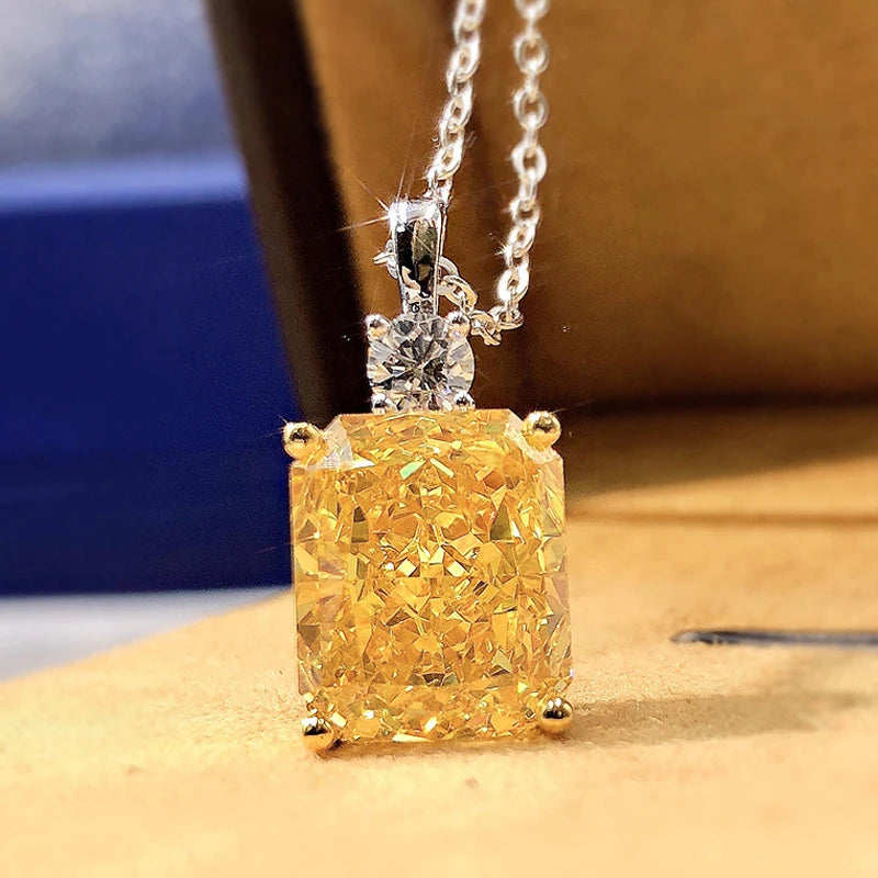 Radiant Yellow Pendant Necklace