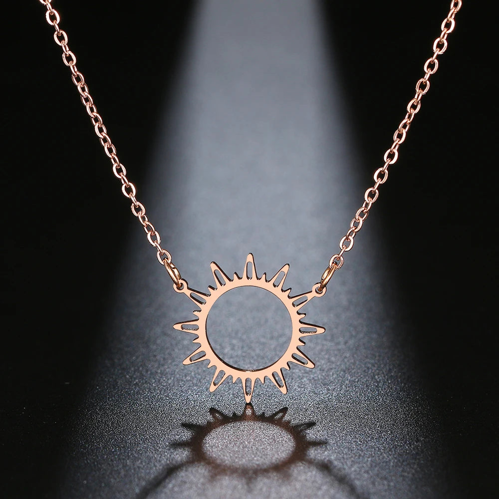 Celestial Sun Pendant Necklace