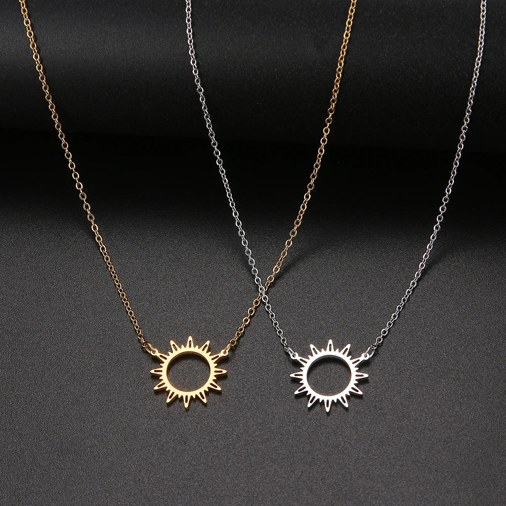 Celestial Sun Pendant Necklace