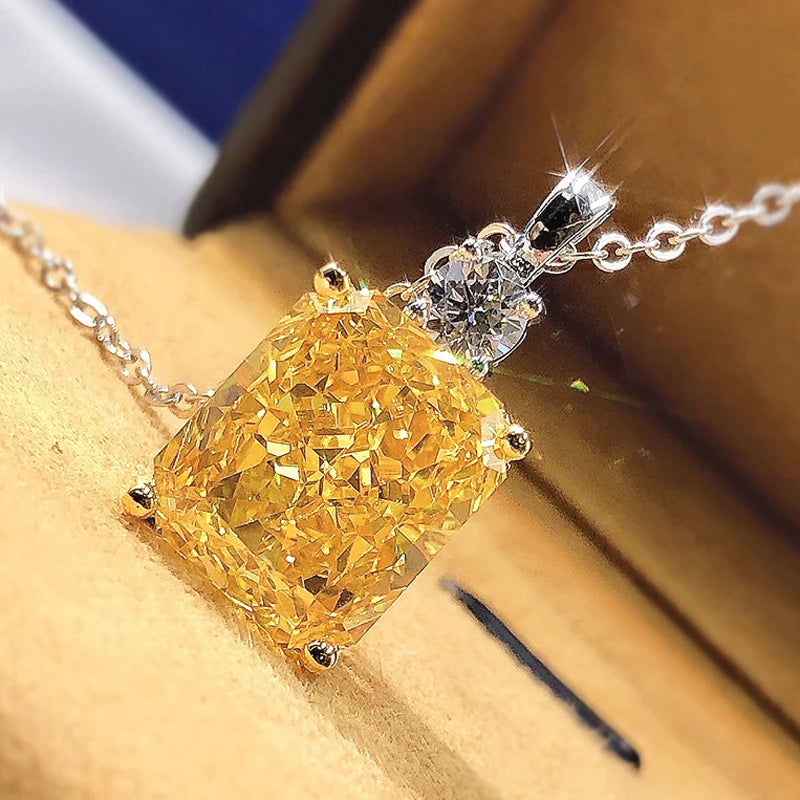 Radiant Yellow Pendant Necklace