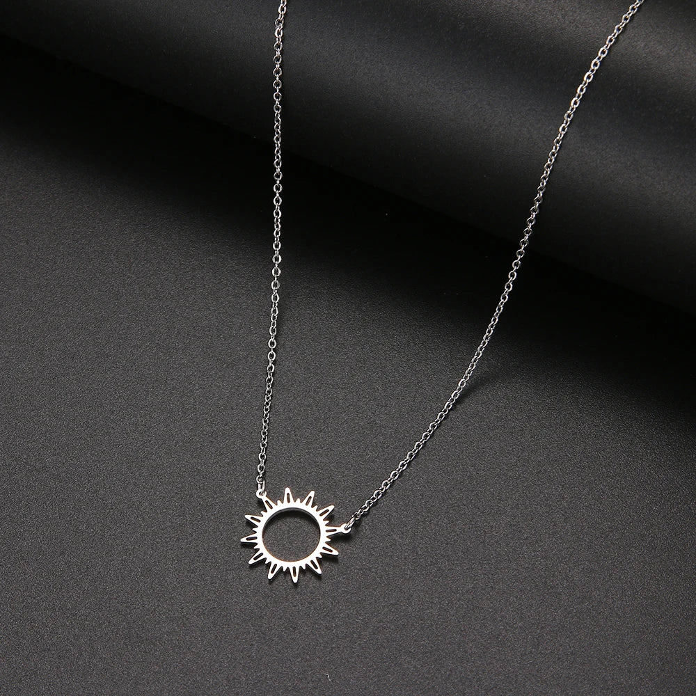 Celestial Sun Pendant Necklace