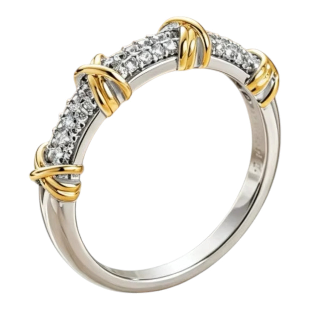 Zirconia Interlaced Ring