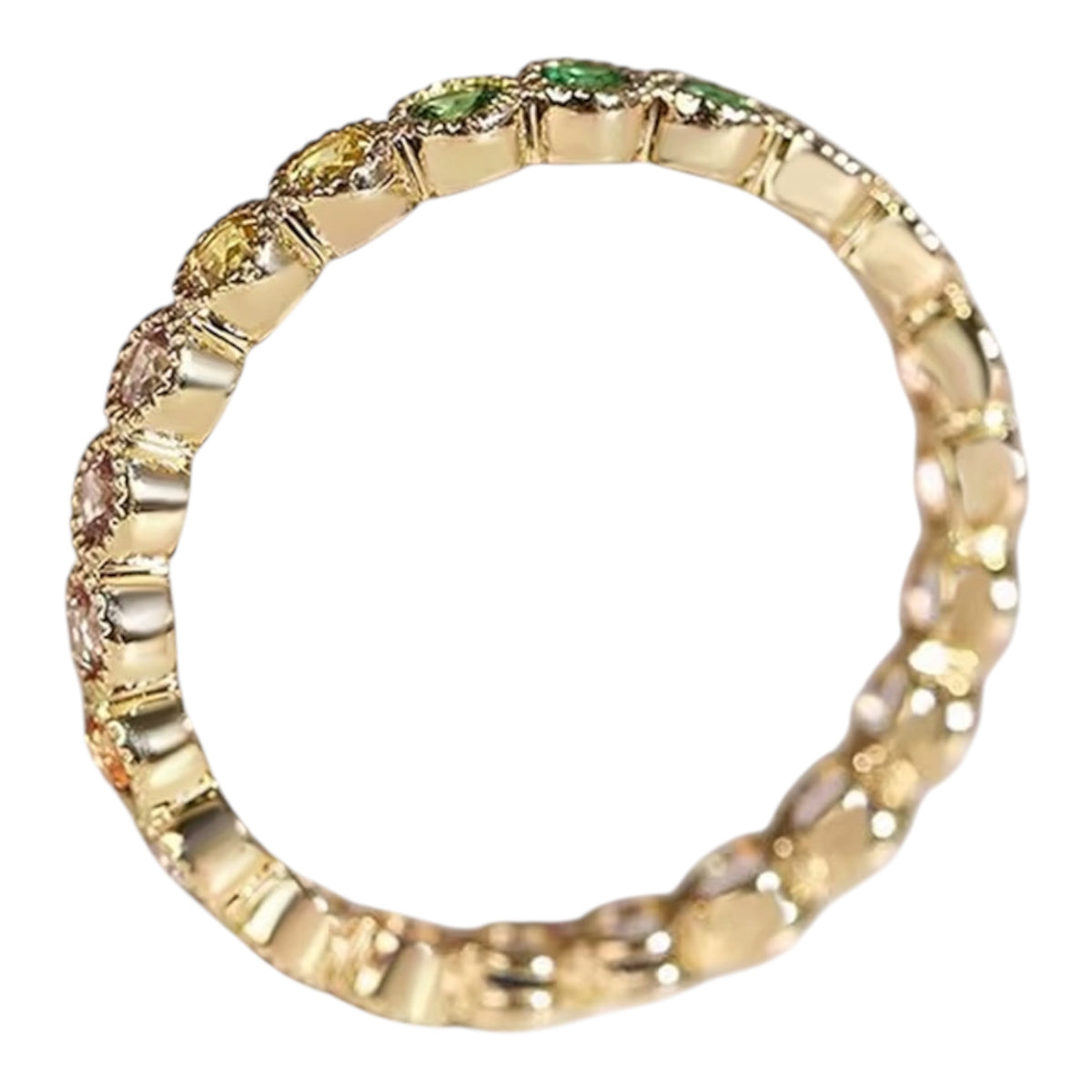 Rainbow Luxe Promise Ring