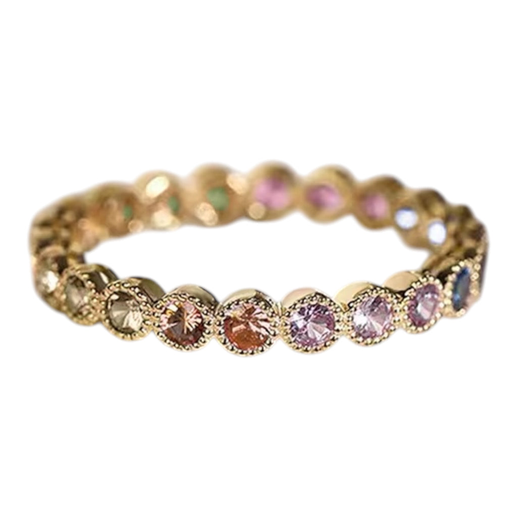 Rainbow Luxe Promise Ring