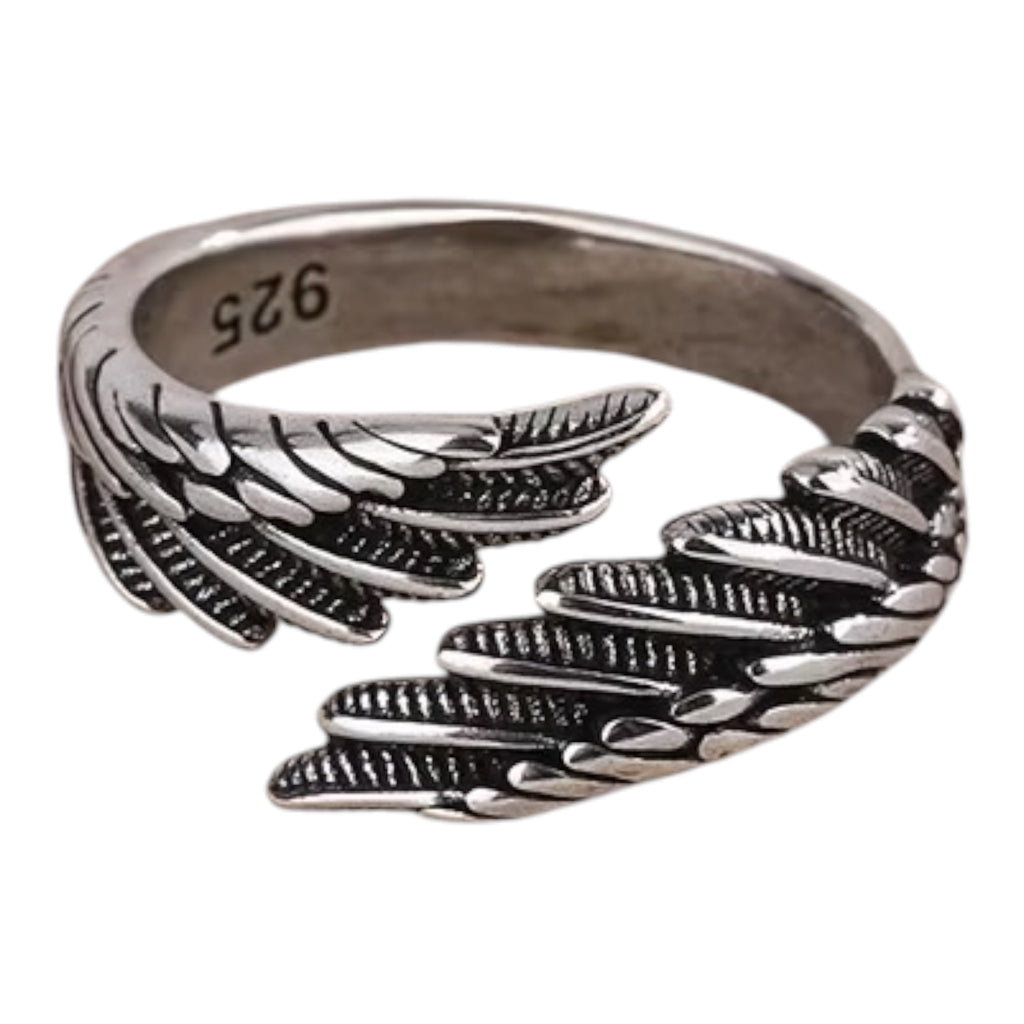 Vintage Feather Charm Ring