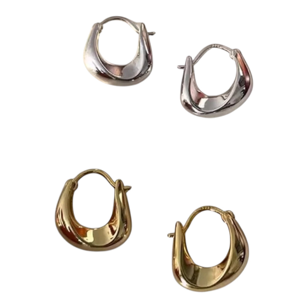 Luna Silver Hoops
