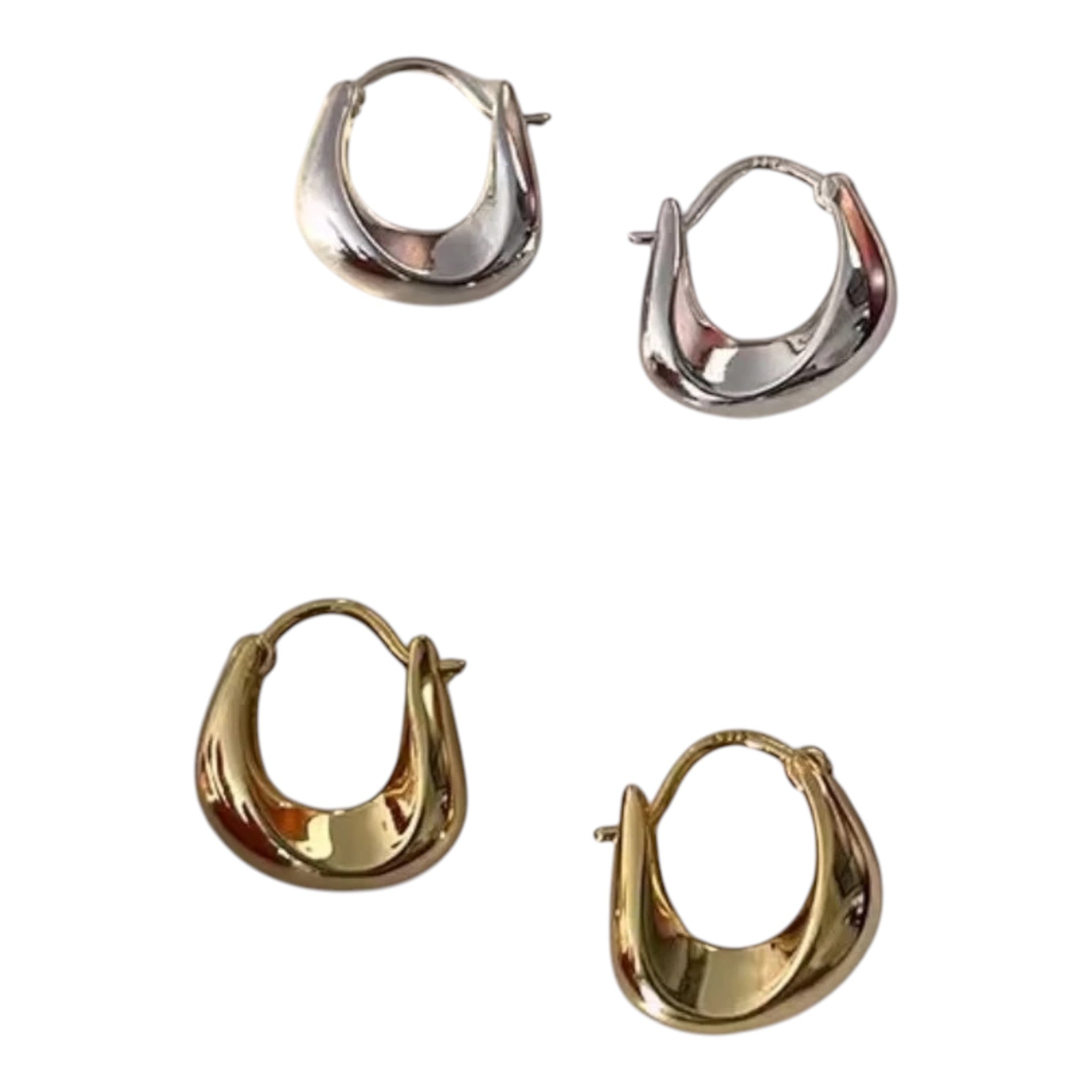 Luna Silver Hoops