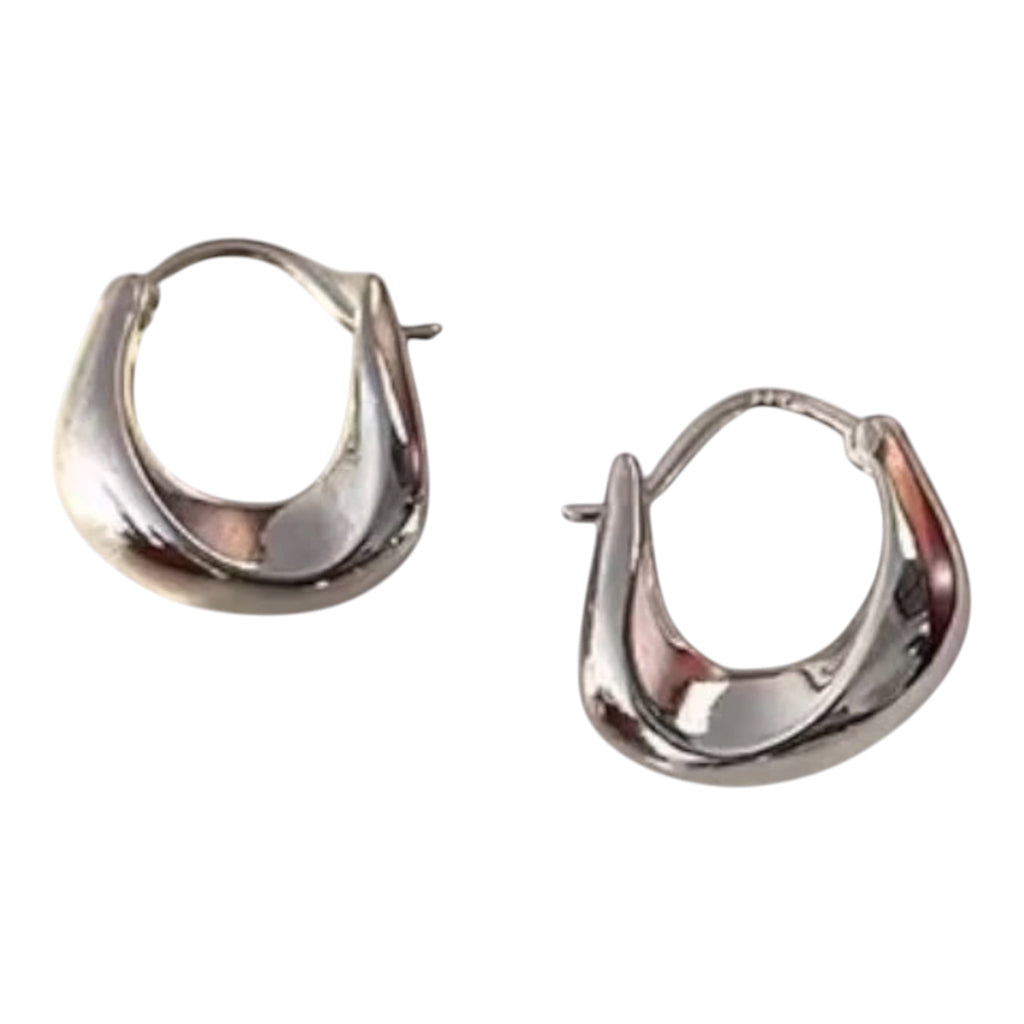 Luna Silver Hoops
