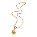 Solara White Enamel Necklace