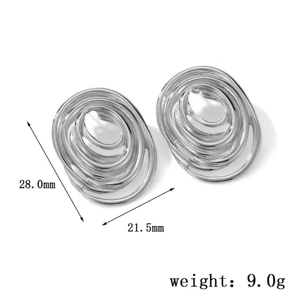 Eterna Oval Line Studs