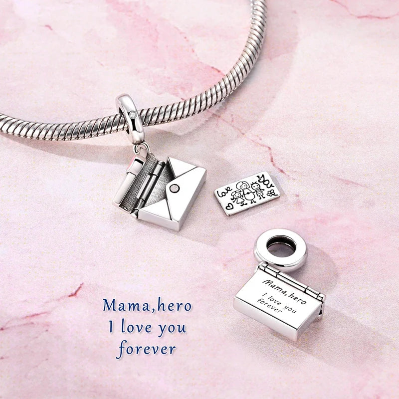 Beloved Mom Letter Charm
