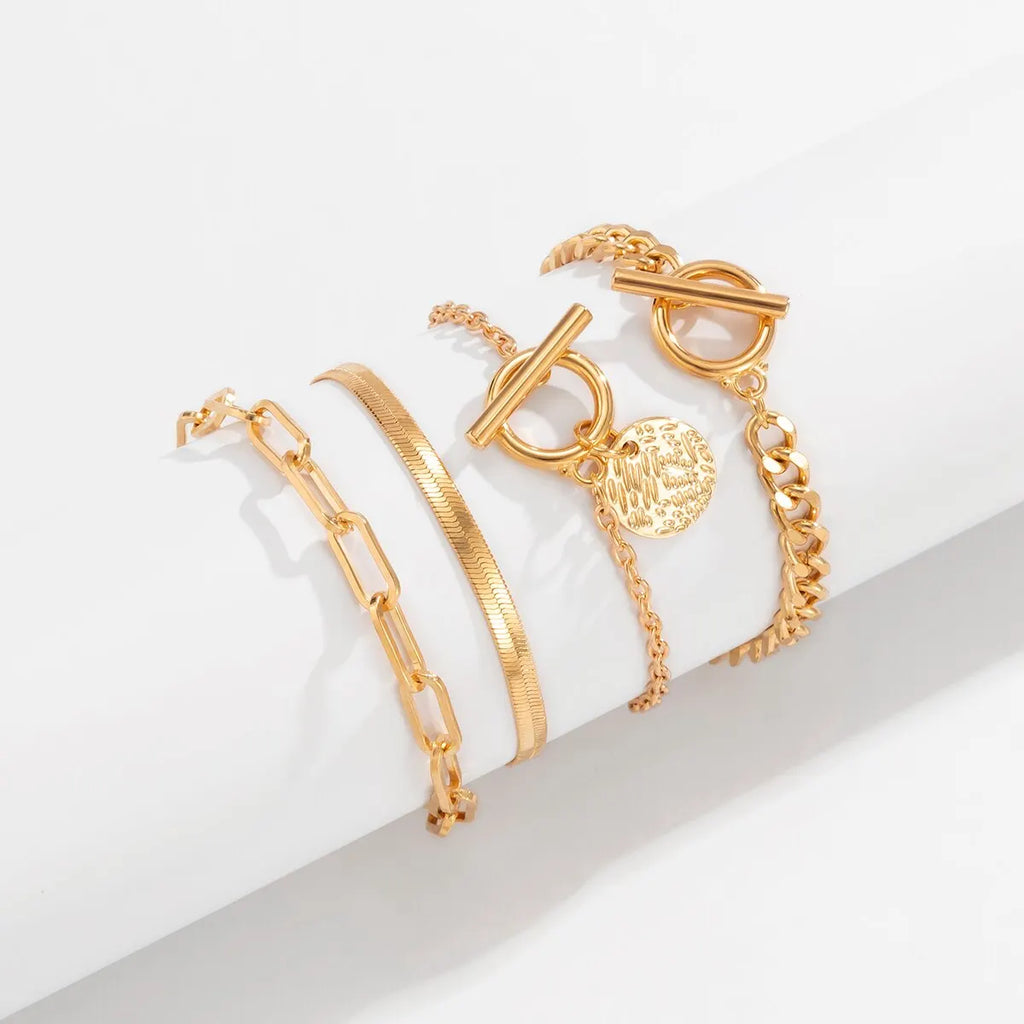 StreetGold Coin Charm Bracelet