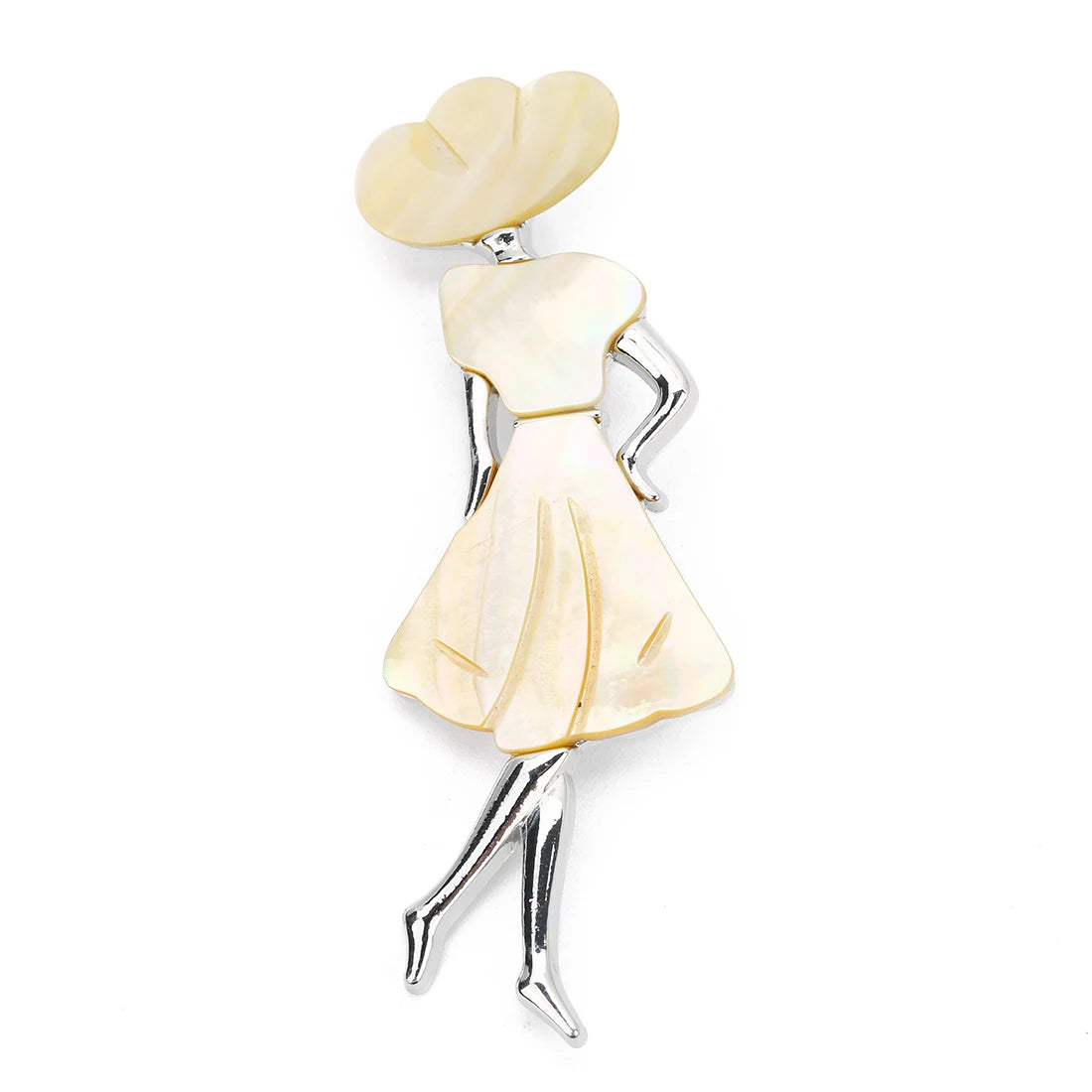 Seashell Sun Hat Brooch