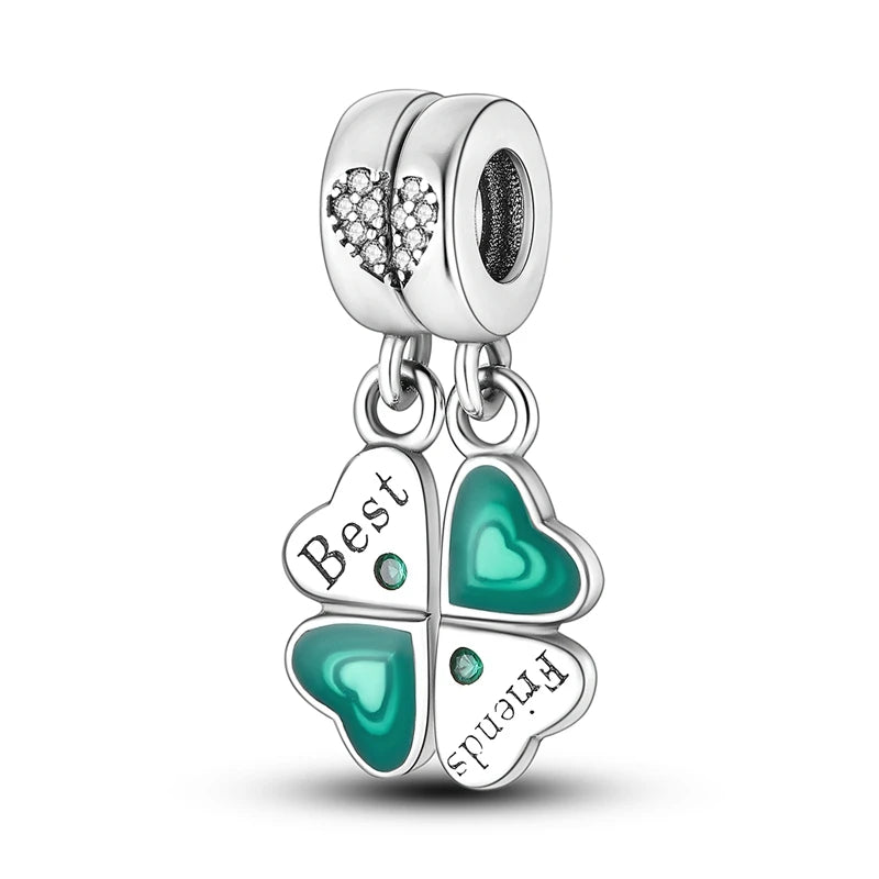 Lucky Aura Four-Leaf Clover Bead