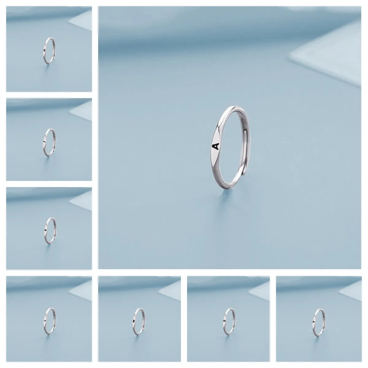 Silver Alphabet Ring