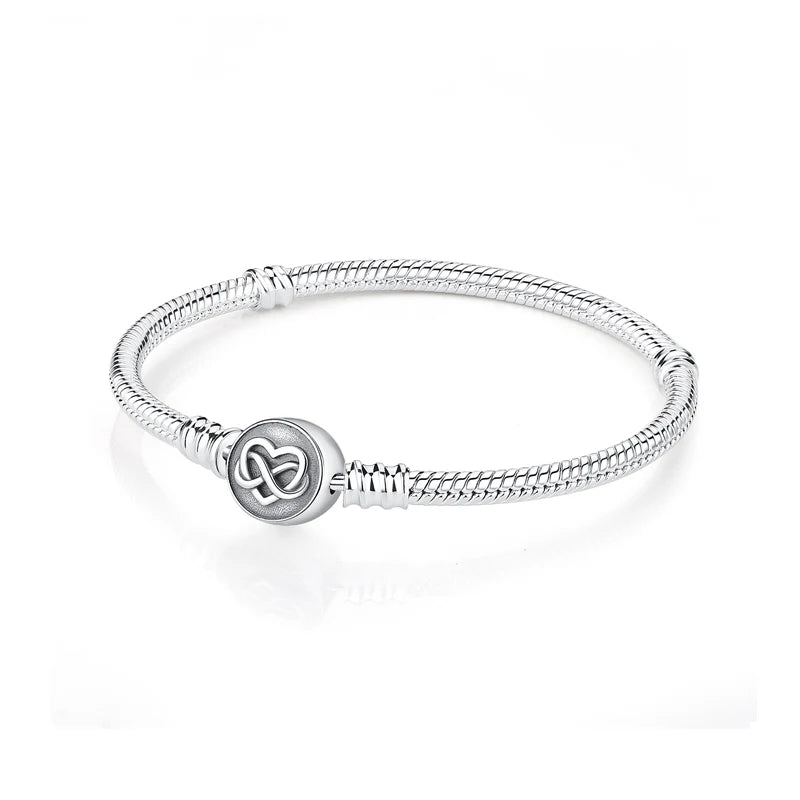 Sterling Love Clip Bracelet