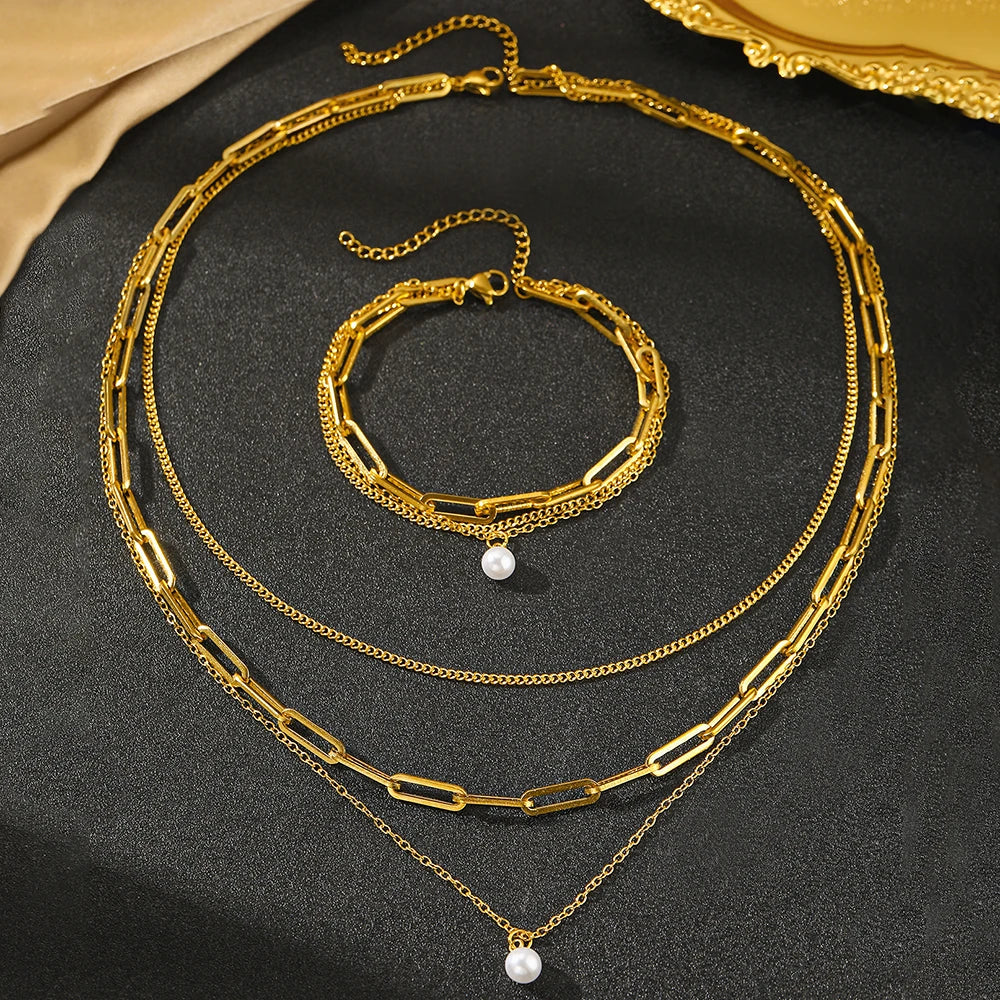 LumiPearl Necklace Set