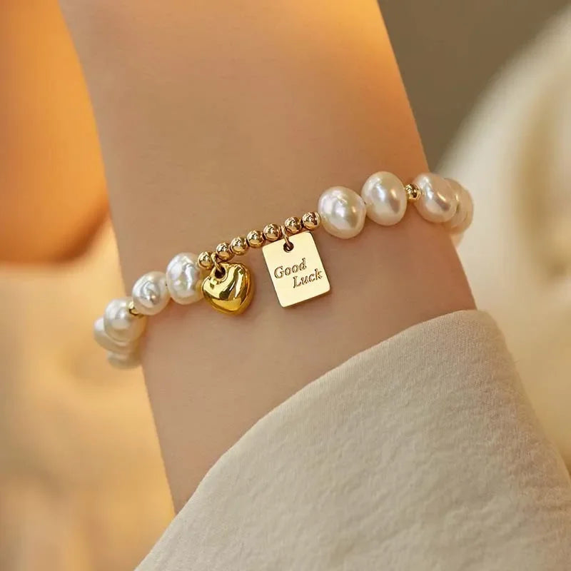 Luna Pearl Love Bracelet