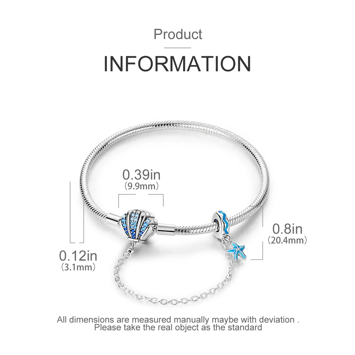 Aqua Charm Bracelet
