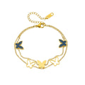 Noir Butterfly Layered Bracelet