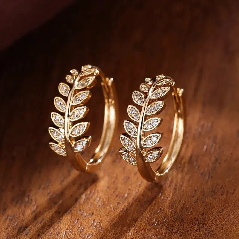 LumiLeaf Hoop Earrings