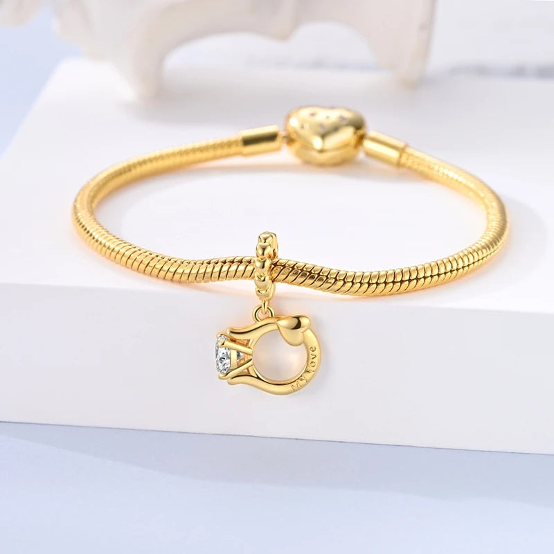 Golden Promise Sterling Wedding Bead