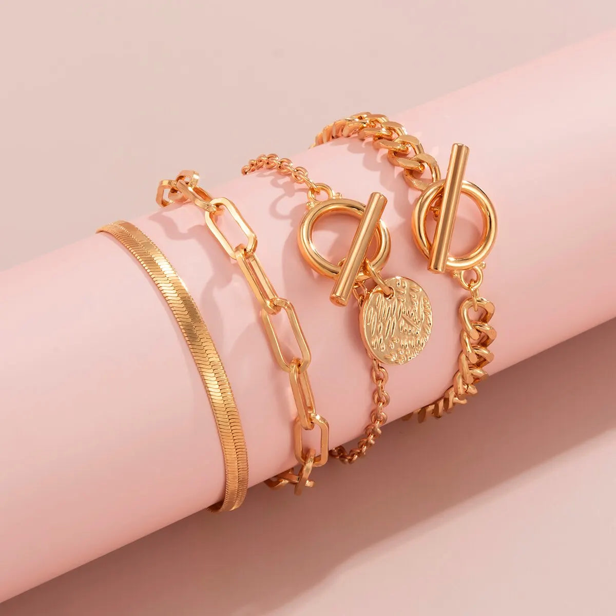 StreetGold Coin Charm Bracelet